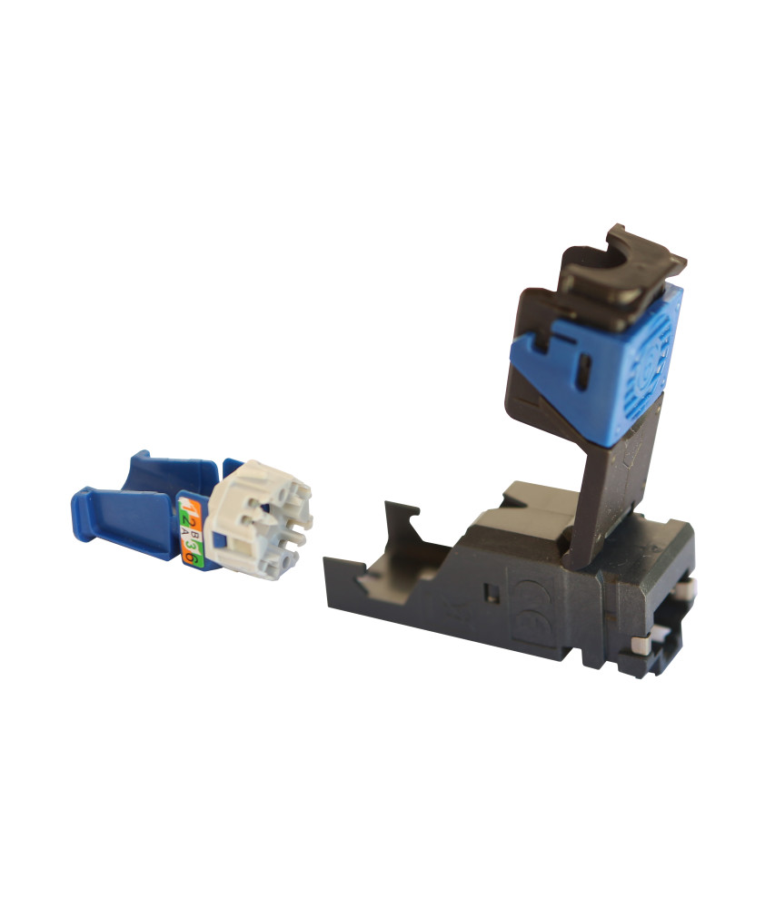 LOT DE 6 CONNECTEURS RJ45 CAT.6 LCS3 PANNEAU DE BRASSAGE FTP DROIT ET EN ANGLE