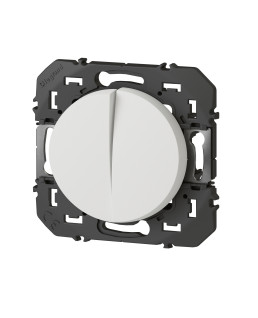 DOUBLE INTERRUPTEUR OU VA-ET-VIENT DOOXIE 10AX 250V~ FINITION BLANC