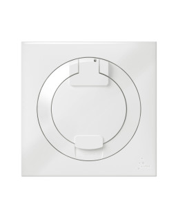 PRISE DE COURANT 2P+T A PUITS DOOXIE 16A IP44 LIVREE AVEC PLAQUE CARREE BLANCHE