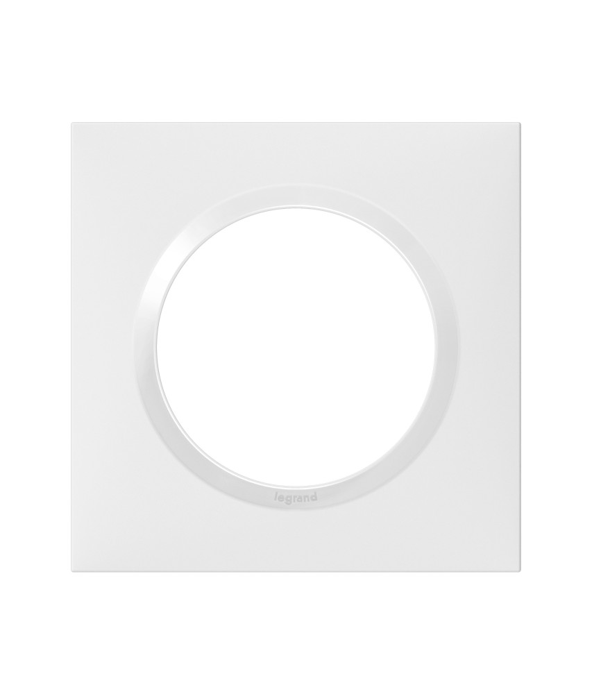 PLAQUE CARREE DOOXIE 1 POSTE FINITION BLANC