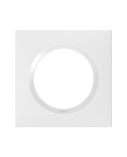 PLAQUE CARREE DOOXIE 1 POSTE FINITION BLANC