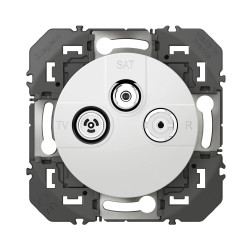 PRISE TV-R-SAT 1 CABLE DOOXIE FINITION BLANC