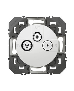 PRISE TV-R-SAT 1 CABLE DOOXIE FINITION BLANC