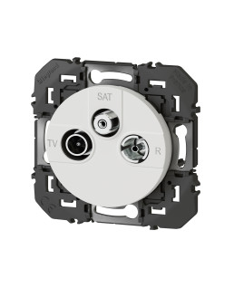 PRISE TV-R-SAT 1 CABLE DOOXIE FINITION BLANC