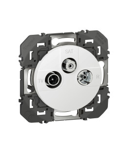 PRISE TV-R-SAT 1 CABLE DOOXIE FINITION BLANC