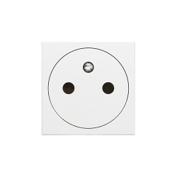 PRISE 2P+T SURFACE MOSAIC 2 MODULES AVEC CONNEXION BORNES AUTOMATIQUES - BLANC