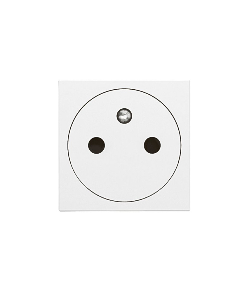 PRISE 2P+T SURFACE MOSAIC 2 MODULES AVEC CONNEXION BORNES AUTOMATIQUES - BLANC