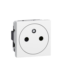 PRISE 2P+T SURFACE MOSAIC 2 MODULES AVEC CONNEXION BORNES AUTOMATIQUES - BLANC