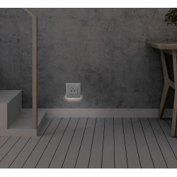 PRISE 2P+T SURFACE MOSAIC 2 MODULES AVEC CONNEXION BORNES AUTOMATIQUES - BLANC