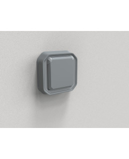 PRISE DE COURANT 2P+T PLEXO COMPLET ENCASTRE GRIS