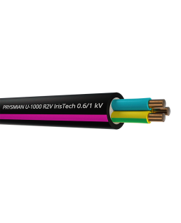 CABLE INDUSTRIEL RIGIDE U1000 R2V IRISTECH 3G2,5*COURONNE DE 50 METRES
