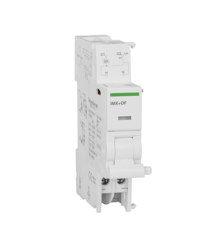 ACTI9, IMX+OF DECLENCH. A EMISSION TENSION + CONTACT AUX. 100-415VCA 110-130VCC
