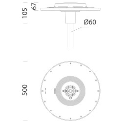 ISCHIA ROTO 3590 LED 48W GRAPHITE IP66 IK10 5580LM 3000K