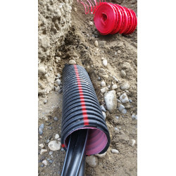 TPGLISS NBR 50\/50 - NOIR BANDES ROUGES POUR PROTEGER LES RESEAUX ELECTRIQUES