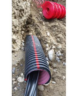 TPGLISS NBR 50\/50 - NOIR BANDES ROUGES POUR PROTEGER LES RESEAUX ELECTRIQUES