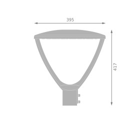 URBAN LANTERN 34\/42\/49\/59W 830\/840 4520 8200LM IP66 IK10 145D GRIS MULTI SELECT