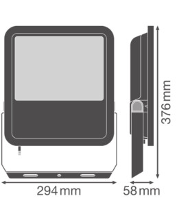 PROJECTEUR FL200 117\/133W 840 17500\/20000LM SYM100IP66 NOIR MULTILUMENNATURELOOP