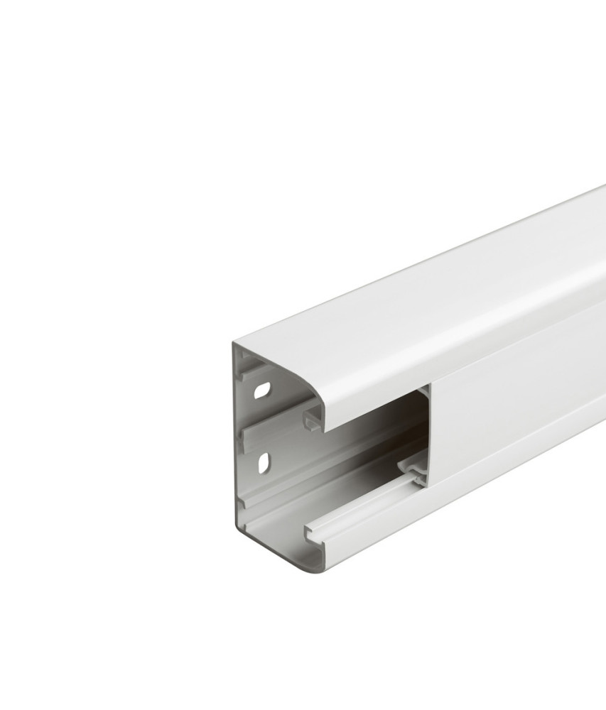 GOULOTTE 1 COMPARTIMENT A CLIPPAGE DIRECT MOSAIC 50X80MM DE LONGUEUR 2M - BLANC