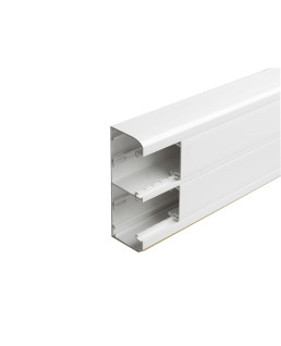 GOULOTTE 2 COMPARTIMENTS A CLIPPAGE DIRECT 50X130MM MOSAIC LONGUEUR 2M - BLANC