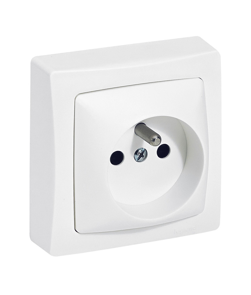 PRISE DE COURANT 2P+T A BORNES AUTOMATIQUES APPAREILLAGE SAILLIE COMPLET - BLANC