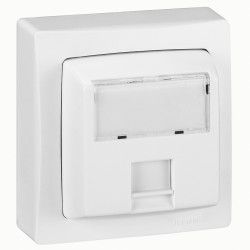 PRISE RJ45 CATEGORIE 6 FTP APPAREILLAGE SAILLIE COMPLET - BLANC