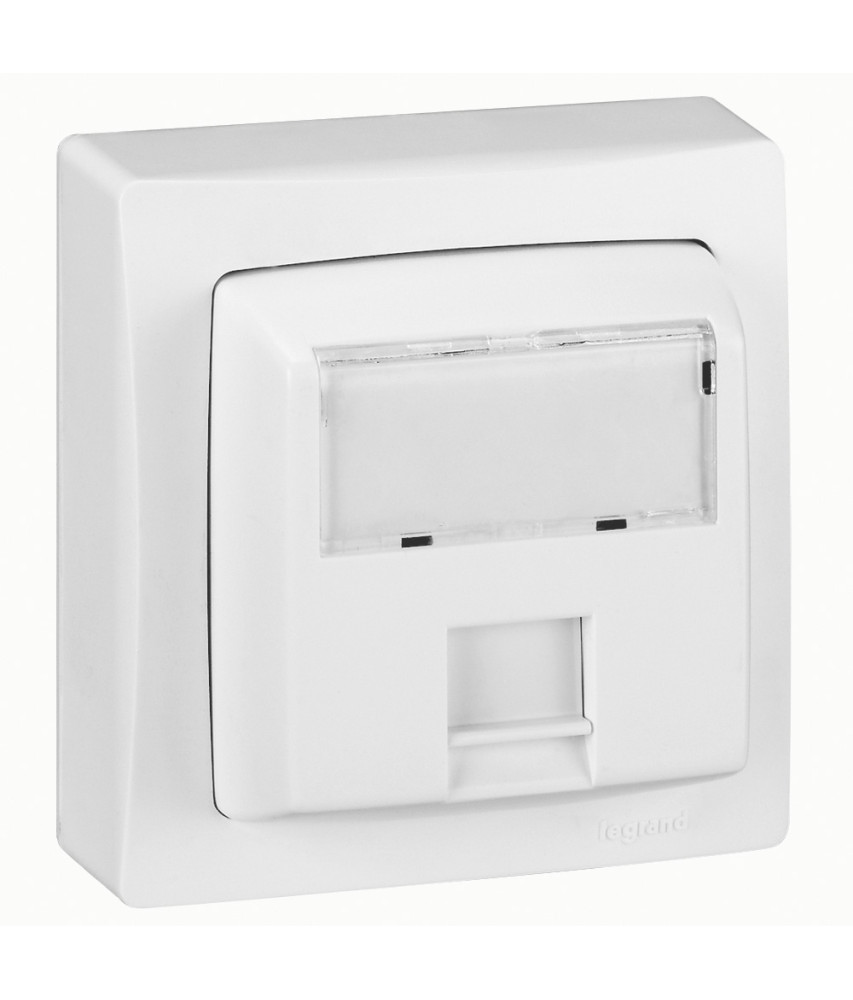 PRISE RJ45 CATEGORIE 6 FTP APPAREILLAGE SAILLIE COMPLET - BLANC