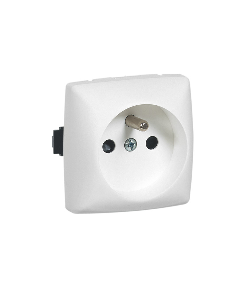 PRISE DE COURANT 2P+T BORNES AUTOMATIQUES APPAREILLAGE SAILLIE COMPOSABLE -BLANC