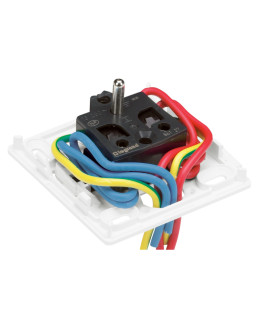 PRISE DE COURANT 2P+T BORNES AUTOMATIQUES APPAREILLAGE SAILLIE COMPOSABLE -BLANC