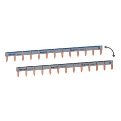 PEIGNE D'ALIMENTATION UNIVERSEL PHASE + NEUTRE HX3 1P - LONGUEUR 13 MODULES